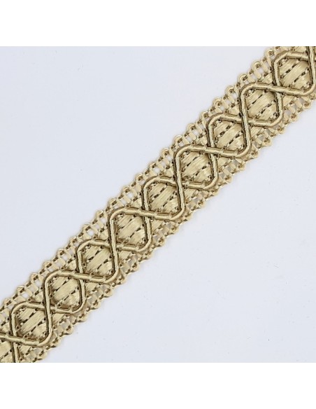 Galón agreman rombos especial tapicería color crudo