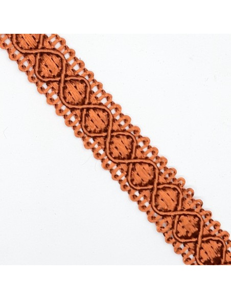 Galón agreman rombos especial tapicería color caldera