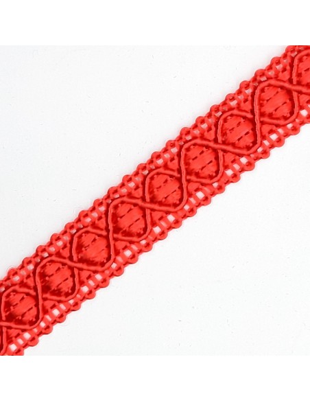 Galón agreman rombos especial tapicería color rojo
