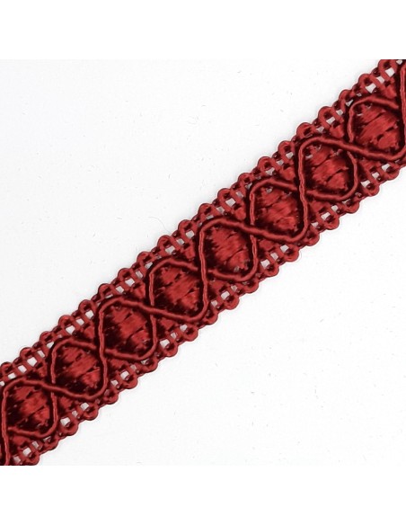 Galón agreman rombos especial tapicería color burdeos