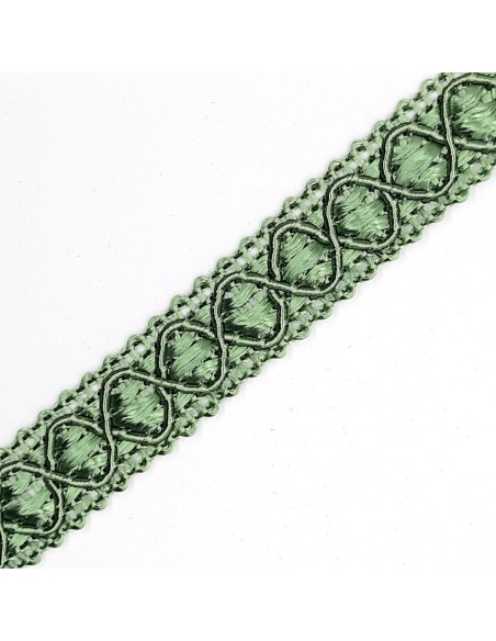 Galón agreman rombos especial tapicería color verde