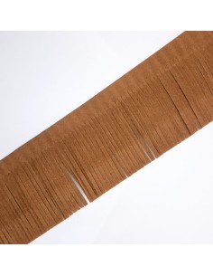 Fleco decorativo de antelina camel 7 cms