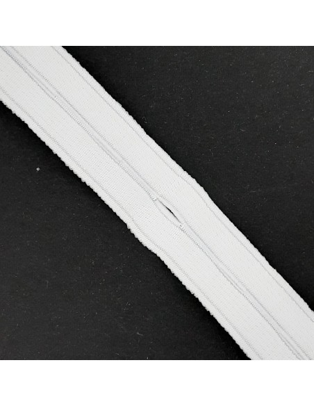 Elástico con ojales de color blanco de 2 cms especial faldas y pantalones