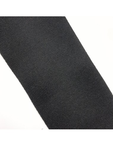 Elástico negro de punto que cede por ambas partes de 10 cms
