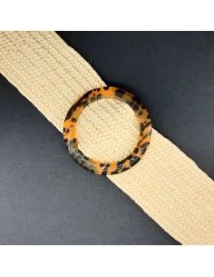 Trenza elástica rafia de color crudo de 50 mm especial para cinturones  2