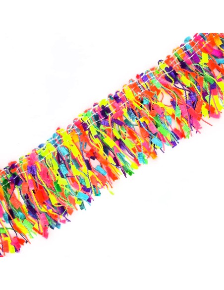 Fleco fantasía multicolor.