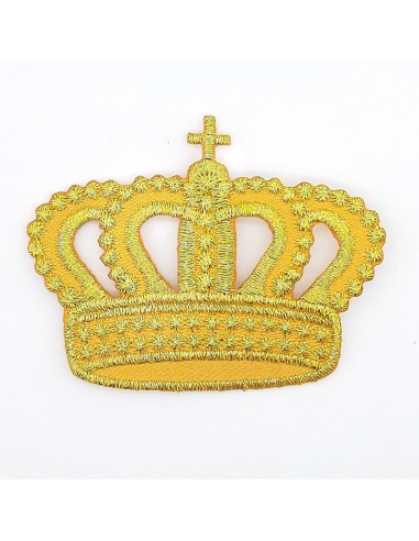 Aplique corona dorado termoadhesiva 