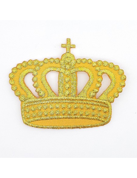 Aplique corona dorado termoadhesiva 