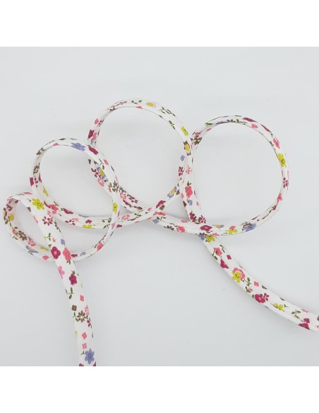 Espagueti floral fucsia de 7 mm especial para forrar diademas, colgantes y lazos