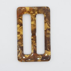 Hebilla rectangular nacarada 4,5 cms marrón especial cinturones 