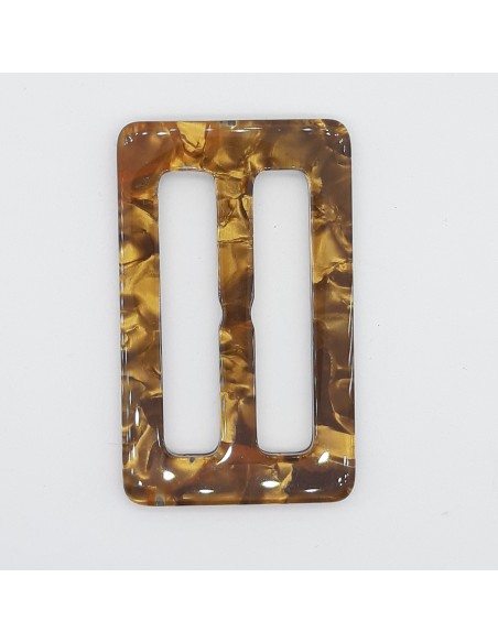 Hebilla rectangular nacarada 4,5 cms marrón especial cinturones 