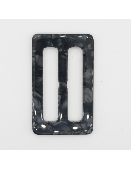 Hebilla rectangular nacarada 4,5 cms gris especial cinturones 