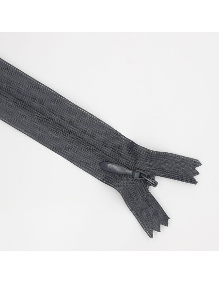 Cremallera invisible malla 3 cerrada gris oscuro