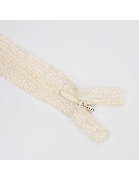 Cremallera invisible malla 3 cerrada marfil 
