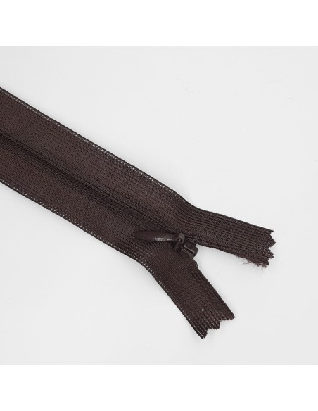 Cremallera invisible malla 3 cerrada marrón