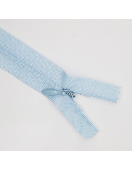 Cremallera invisible malla 3 cerrada celeste