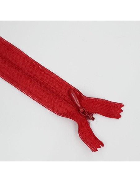 Cremallera invisible malla 3 cerrada rojo
