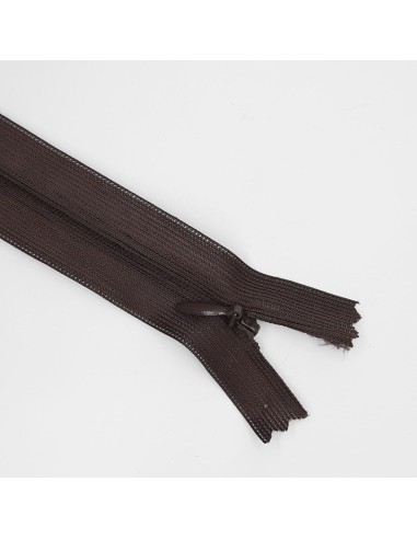 Cremallera invisible malla 3 cerrada marrón