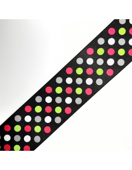 Cinta satén con lunares de colores 4,8 cms