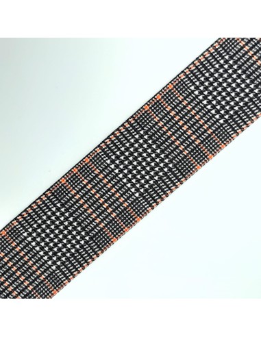 Cinta mochila doble cara pata de gallo y cuadros 33 mm