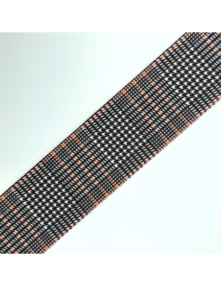 Cinta mochila doble cara pata de gallo y cuadros 33 mm