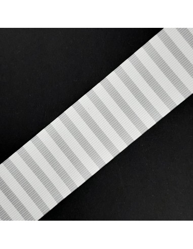Cinta de faya con rayas verticales de color gris de 3,8 cms