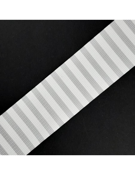 Cinta de faya con rayas verticales de color gris de 3,8 cms