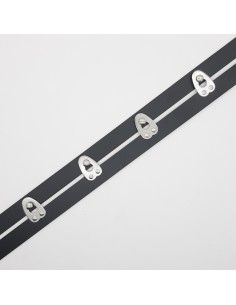 Ballena metálica rígida especial para corsé de 30 cms con 6 enganches 