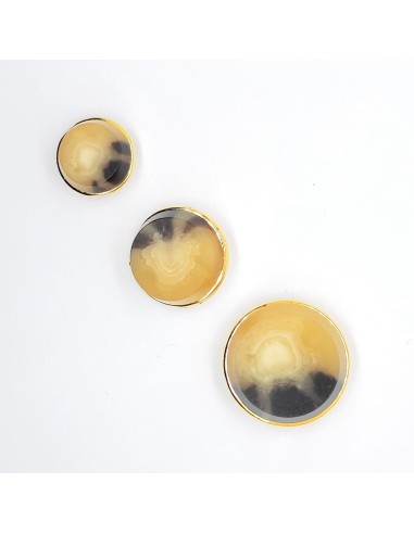 Botón filo dorado cazuela camel