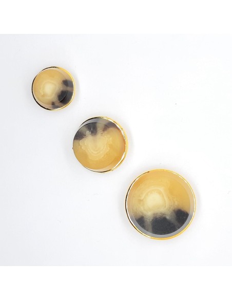 Botón filo dorado cazuela camel