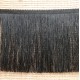 Fleco torzal de seda con suave brillo color negro de 15 cms