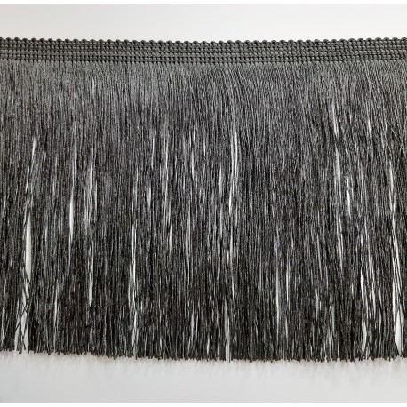 Fleco de seda negro de 25 cms