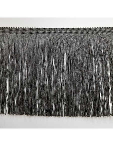 Fleco de seda negro de 25 cms
