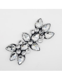 Aplique piedras cristal color oro 2