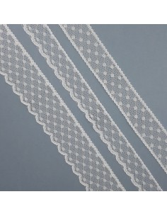 Encaje nylon blanco plumeti