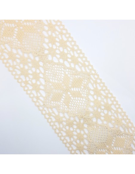 Encaje entredos bolillo beige de 9,5 cms