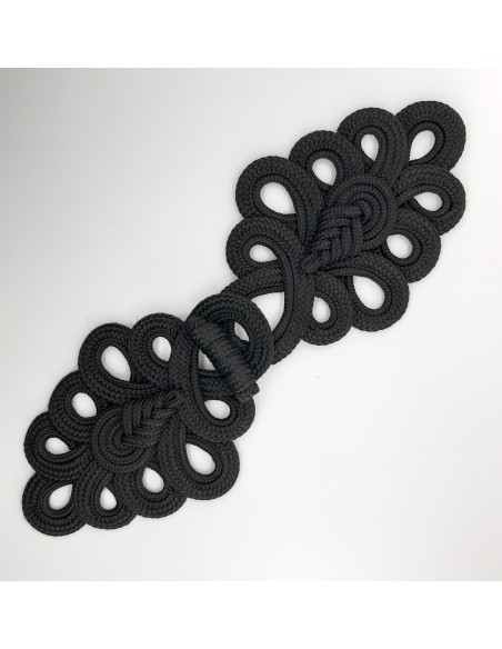 Alamar cierre pasamanería negro