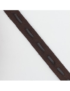 Galón antelina con pespunte de color burdeos de 1 cm 2