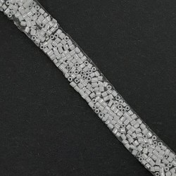 Galón rocalla blanco termoadhesivo de 1 cm