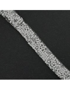 Galón rocalla blanco termoadhesivo de 1 cm