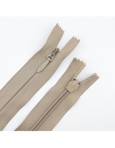 Cremallera invisible súper reforzada de 60 cm camel