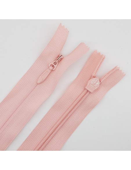 Cremallera invisible súper reforzada de 60 cms rosa