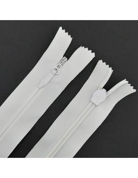 Cremallera invisible súper reforzada de 60 cms blanco roto