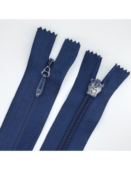 Cremallera invisible súper reforzada de 60 cms azul marino