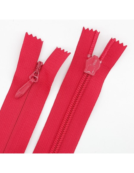 Cremallera invisible súper reforzada de 60 cms fucsia