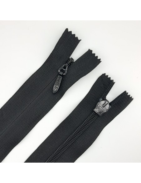 Cremallera invisible especial resistente negra de 35 cms