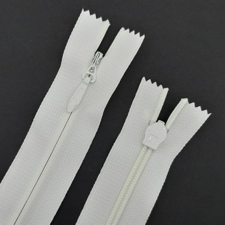 Cremallera invisible especial resistente blanca de 35 cms