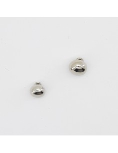 Botón semi bola metalizado de color plata