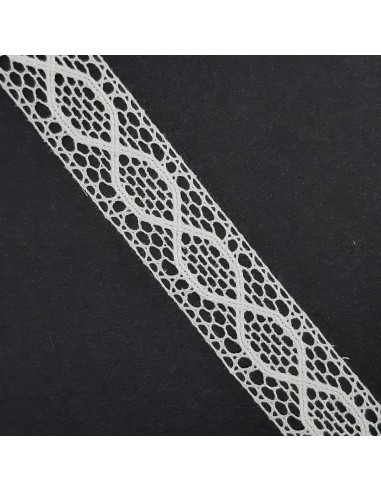 Entredos encaje bolillo blanco roto algodón 100%