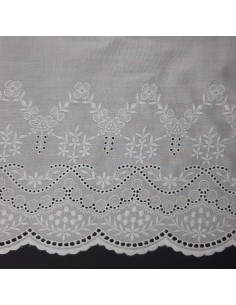 Tira bordada blanca 18 cms